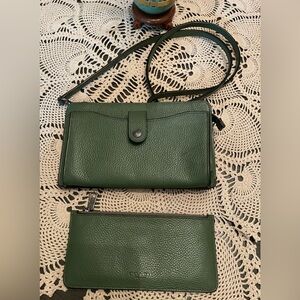 COACH MESSENGER BAG HANDBAG WITH POP-UP POUCH SURPLUS PEBBLE LEATHER